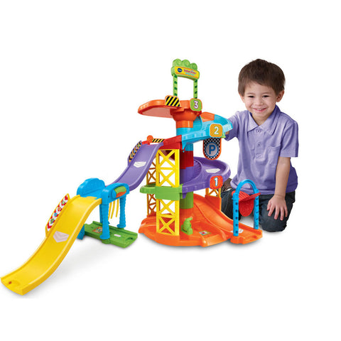 VTech Toot-Toot Drivers Parking Tower Garage – Interactive SmartPoint Car Playset for Kids 1+