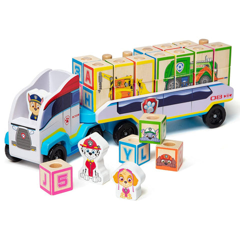Melissa & Doug Paw Patrol ABC Wooden Blocks Truck – Educational Toy