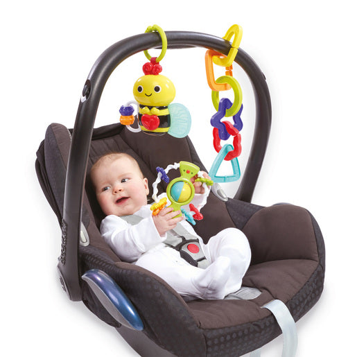 Early Learning Centre Musical Baby Bee Pram Toy Gift Set – Sensory Musical Rattle Set for Newborns
